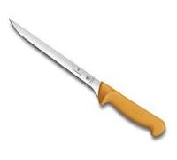 Victorinox Couteau de Cuisine Swibo, Couteau à Poisson, Coupe Normale Flexible, Jaune, Longueur de la Lame du Couteau 20 cm, Acier, Noir