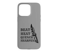 Couteau Forger Beat Heat Quench Aiguiseur Couteaux Forgeron Coque pour iPhone 15 Pro Max