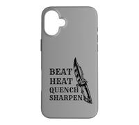 Couteau Forger Beat Heat Quench Aiguiseur Couteaux Forgeron Coque pour iPhone 16 Plus