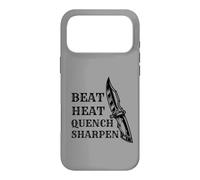 Couteau Forger Beat Heat Quench Aiguiseur Couteaux Forgeron Coque pour iPhone 17 Pro Max