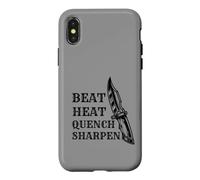 Couteau Forger Beat Heat Quench Aiguiseur Couteaux Forgeron Coque pour iPhone X/XS