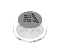 Couteau Forger Beat Heat Quench Aiguiseur Couteaux Forgeron PopSockets PopGrip pour MagSafe