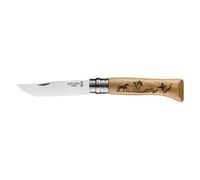 Couteau gravé Animalia lame 8.5 cm Chien Opinel