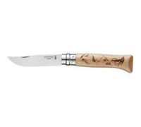 Couteau gravé lame 8.5 cm Sport Rando - Opinel - Argent - Acier Transparent G