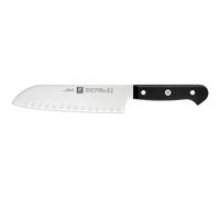 ZWILLING Couteau Santoku Gourmet 18 cm Acier spécial inoxydable Manche ergonomique plastique noir