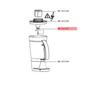 Couteau + joint (MS-652107) - Robot ménager (MS-652107 MOULINEX)