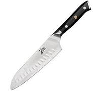 Zelite Infinity Couteau Cuisine Santoku de 18 cm - Série Alpha Royale - Couteau Japonais AUS-10 Acier Damas de 67 Couches - Couteau Professionnel Ultra Acéré - Tranchant Extra Durable