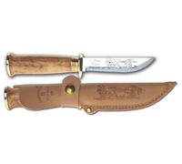 Couteau Lapp Marttiini 235 acier inoxydable/bouleau madré/cuir/garde-doigt 235010