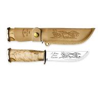 Couteau Lapp Marttiini 250 acier inoxydable/bouleau madré/cuir 250010