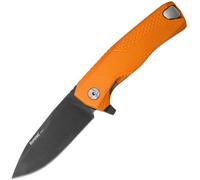Couteau Lionsteel ROK ORANGE en aluminium, RotoBlock, lame noire chimique M390 ROK A OB