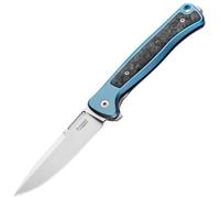 Couteau Lionsteel Solid en titane BLEU, lame MagnaCut, incrustation en fibre de carbone Blue Dark Ma