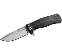 Couteau Lionsteel SR FLIPPER NOIR en aluminium, RotoBlock, lame finition satinée Sleipner SR22A BS