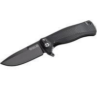 Couteau Lionsteel SR FLIPPER NOIR en aluminium, RotoBlock, lame noire chimique Sleipner SR22A BB