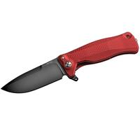 Couteau Lionsteel SR Flipper ROUGE en aluminium, RotoBlock, lame Sleipner noire chimique SR11A RB