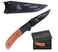Couteau Militaire Meilleur Docteur du monde | Canif | Couteau pliant | Armée Soldat | Boîte de rangement | Idée Cadeau Noël Papa Anniversaire
