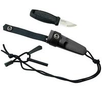 Mora Couteau de cou Eldris 12629 avec étui de luxe et pierre à feu – Noir