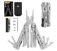 Couteau multifonction - Pince polyvalente - Multitool 16 en 1 avec lame de 7cm, tournevis, cutters et ciseaux - Outil de camping, randonnée et survie - Tactical Tools