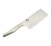 KAI Seki Magoroku Shoso Couteau de Chef Chinois 16,5 cm - Acier Inoxydable 5CR15MoV 56 (±1) HRC - Convexe - Manche en Acier Inoxydable 18-8 avec Motif en Diamant - Cuisine de Chef - Fabriqué au Japon