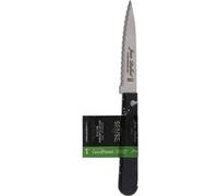 Couteau office cranté 9 cm Sense noir - Jean Dubost - Noir - Inox