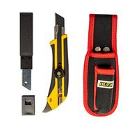 Couteau OLFA L5 X-Design - 5 lames de rechange - pointe en acier pochette de ceinture