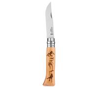 Couteau Opinel N°08 Gravé Sport Hêtre - Escalade
