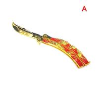 Couteau Papillon En Alliage De Zinc De 17.5cm, Accessoire D'Entraînement En Plein Air, Modèle Jouet Sans Bord