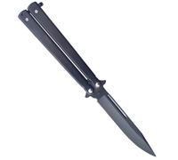 Couteau Papillon Tout en Acier All Black Edition 215 Repliksword