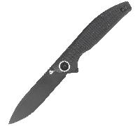 Couteau pliant Black Fox ARTIA, lame noire en acier inoxydable D2, manche en G10 noir - roulement à