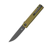 Couteau pliant Fox Knives FOX CHNOPS en acier inoxydable Becut Top Shield, manche en aluminium vert