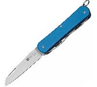 Couteau pliant Fox-Knives FOX VULPIS en acier inoxydable N690co, lame polie, manche en aluminium ble
