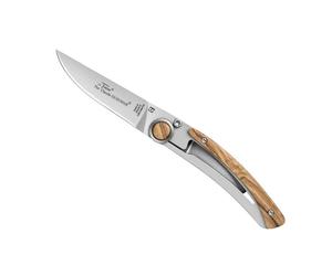 Couteau pliant Le Thiers® Liner Lock - Claude Dozorme, manche en bois d’olivier