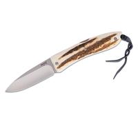 Couteau pliant Lionsteel avec lame en D2, manche en bois de cerf avec étui 8800 CE