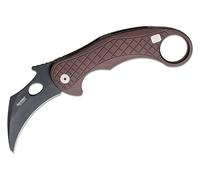 Couteau pliant Lionsteel Chemical Black lame MagnaCut, manche en aluminium EARTH BROWN LE1 A EB