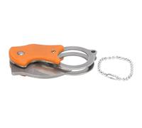 Couteau Pliant Portable En Acier Inoxydable Avec Lame En Griffe D'aigle Et Porte-Cles, Mini-Couteau D'exterieur Orange