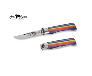 Couteau pliant simple Antonini OldBear 9307 arc-en-ciel L