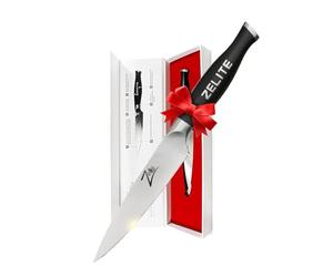 Couteau polyvalent Zelite Infinity, série Comfort-Pro - Couteau de chef en acier inoxydable à haute teneur en carbone X50 Cr MoV - 127 mm