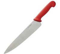 Couteau Professionnel de Cuisinier Rouge 255 mm Hygiplas