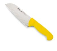 Arcos Couteau Santoku Séries 2900 Lame acier inoxydable Nitrum 180 mm Manche polypropylène jaune