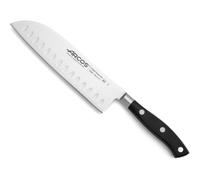Couteau Santoku Arcos Riviera 233500 en acier au nitrum, avec mangue en polyoxyméthylène et lame de 18 cm en coffret