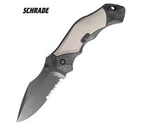 Couteau Schrade SCHA4BGS Dentele - Grey Edition Couteau de Poche Pliant Repliksword