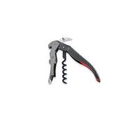 Pulltex 107-839-00 Tire-Bouchon Click Cut Monza, Acier Inoxydable, Gris, 18.6 x 12 x 2.3 cm, Transparent
