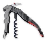 Pulltex 107-839-00 Tire-Bouchon Click Cut Monza, Acier Inoxydable, Gris, 18.6 x 12 x 2.3 cm, Transparent