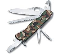 Victorinox Couteau suisse Trailmaster One Hand – 12 fonctions, grande lame fixe – Vert/Argenté