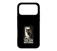 Couteau Tenant Un Chat Noir Que Vous n'avez Rien vu Halloween Coque pour iPhone 17 Pro Max