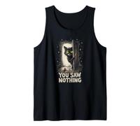 Couteau Tenant Un Chat Noir Que Vous n'avez Rien vu Halloween Débardeur