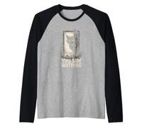 Couteau Tenant Un Chat Noir Que Vous n'avez Rien vu Halloween Manche Raglan