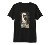 Couteau Tenant Un Chat Noir Que Vous n'avez Rien vu Halloween T-Shirt Haut de Gamme