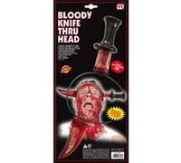 Couteau Transcrâne Sanglant - Halloween noir G