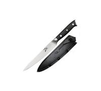 Zelite Infinity Couteau Cuisine tout Usage 15 cm - Série Alpha Royal German -Acier Allemand Couteau de Cuisine Inox à Haute Teneur En Carbone - Poignée en Bois de Pakka, Étui en Cuir