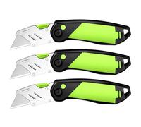 Couteau Utilitaire À Lame Interchangeable, Couteau de Poche Pliant avec Clip Ceinture et Verrouillage Axis, 15 Lames Supplémentaires Incluses(*3)